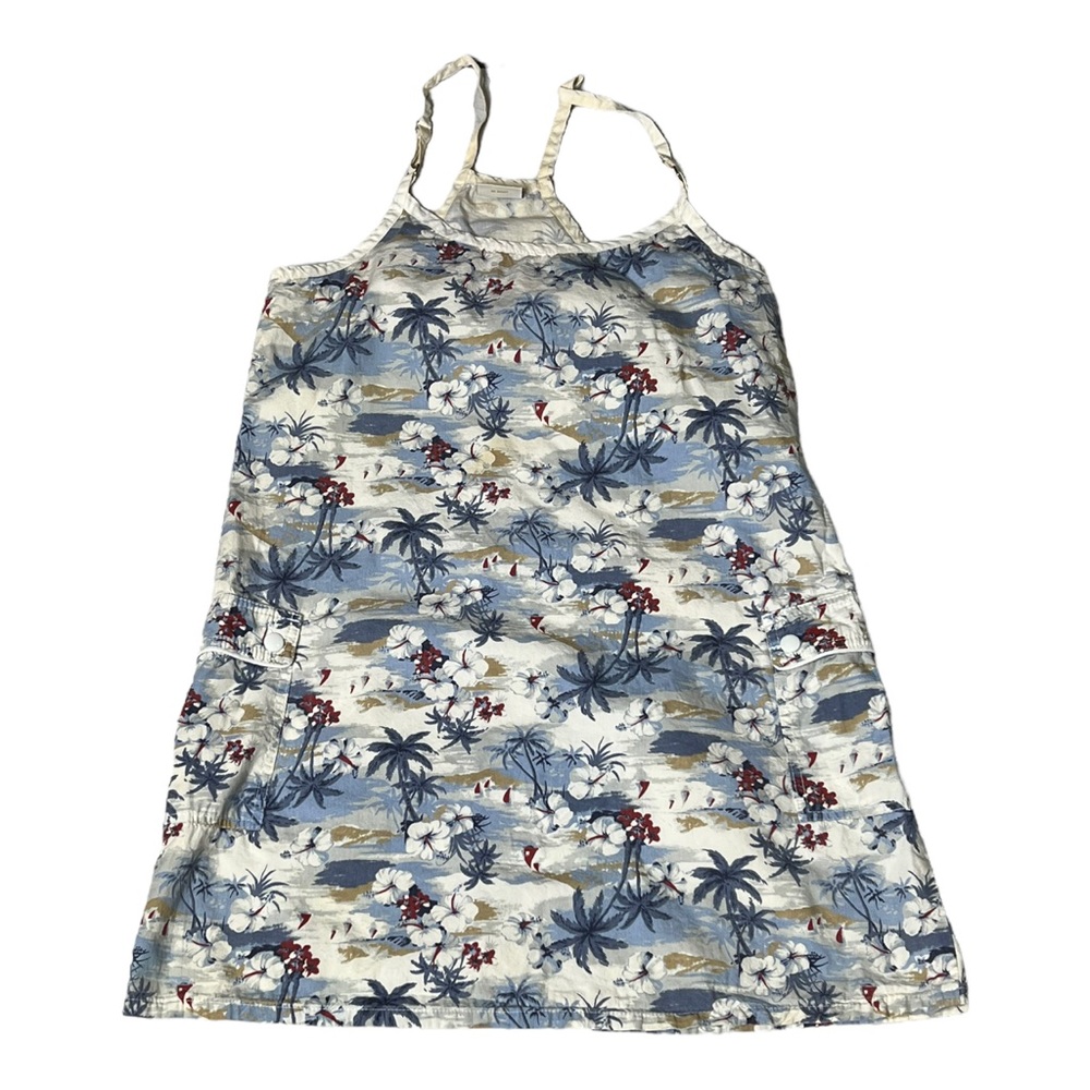 syko vintage y2k tropical print pockets made in usa dress